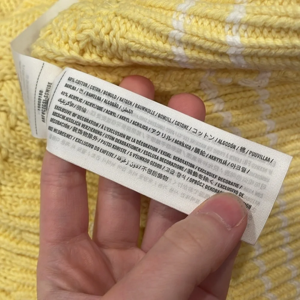 Abercrombie and fitch yellow cropped sweater